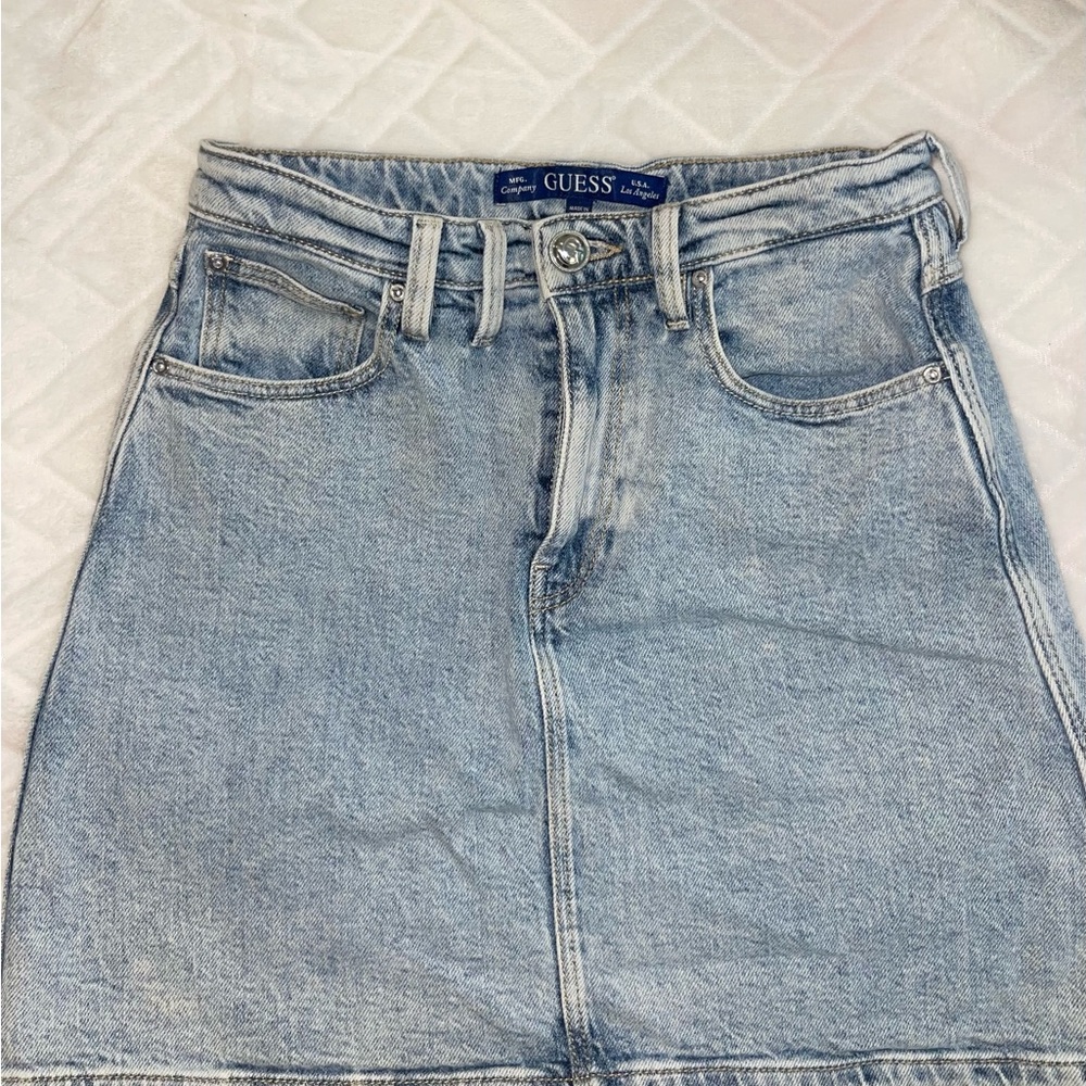 Guess Denim Pencil Skirt in Light Blue